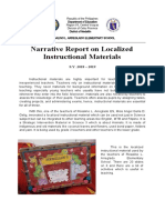 Narrative Report On Localized Instructional Materials