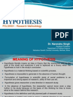 Ypothesis: POLS5001: Research Methodology