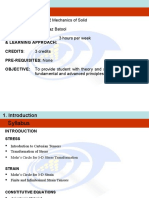 Course Description: CV 7102 Mechanics of Solid DR - Farnaz Batool 3 Hours Per Week 3 Credits