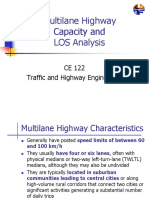 Multilane Highway Capacity and LOS Analysis