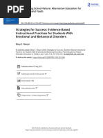 Strategies For Success Evidence Based Instructional Practices For Students With Emotional and Behavioral Disorders