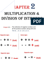 CH 2 Multiplication and Division of Integers (STD 7th)