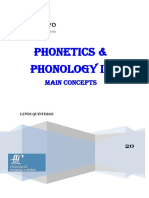 PHONETICS AND PHONOLOGY IV - Main Concepts