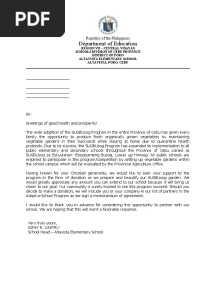 Solicitation Letter