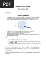 Time: 2hour: Bangladesh Physics Olympiad National Camp-2021