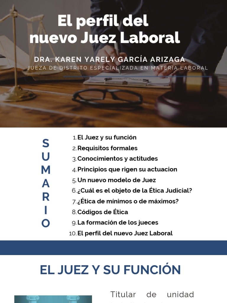 El Perfil Del Nuevo Juez Laboral En México Pdf Juez Ley