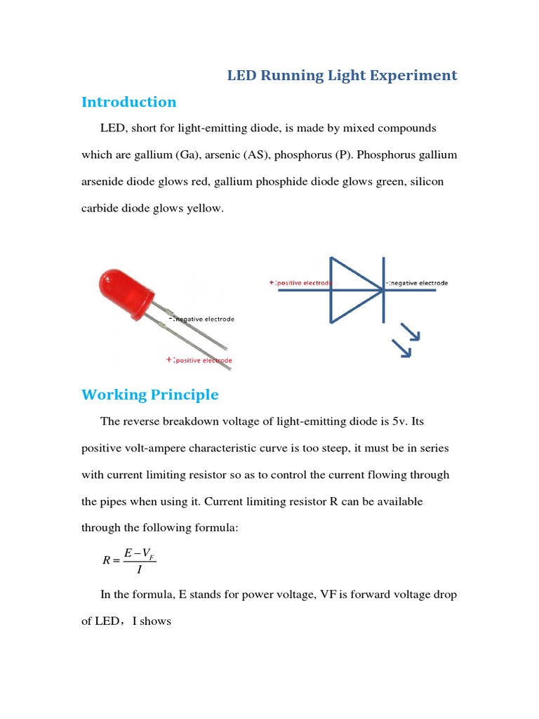 LED Running Light Experiment Guide | PDF | Electronic Circuits | Diode