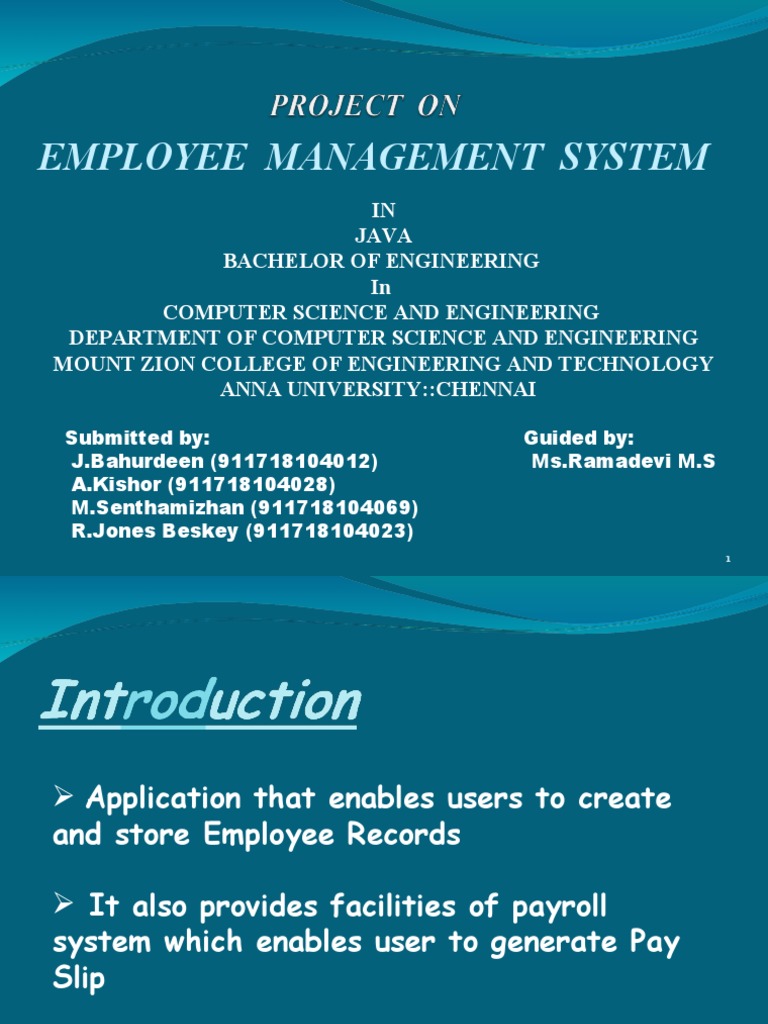Java Employee Management System | PDF | Java (Programming Language ...