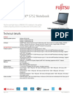 Fujitsu LIFEBOOK® S752 Notebook: Datasheet