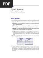 Digital Signature: Review Questions