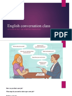 English Conversation Class: 1St Class of July - Job Interview Preparation