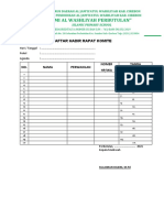 Daftar Hadir Rapat Komite