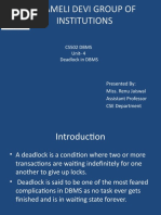 Deadlock in DBMS