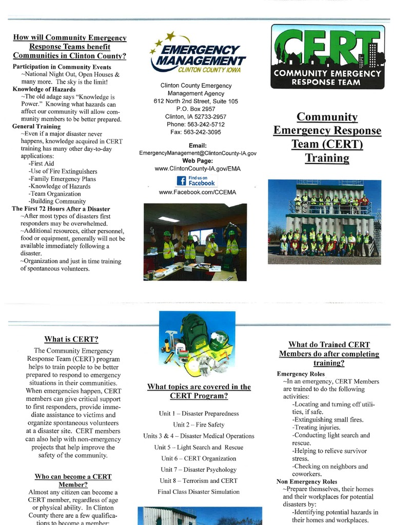 Benefits of CERT in Clinton County | PDF | Emergency Management | Emergency