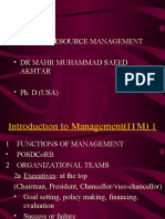 Human Resource Management - DR Mahr Muhammad Saeed Akhtar - Ph. D (USA)