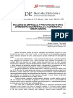 Doações de empresas a prefeituras: os casos de São Paulo e experiências internacionais