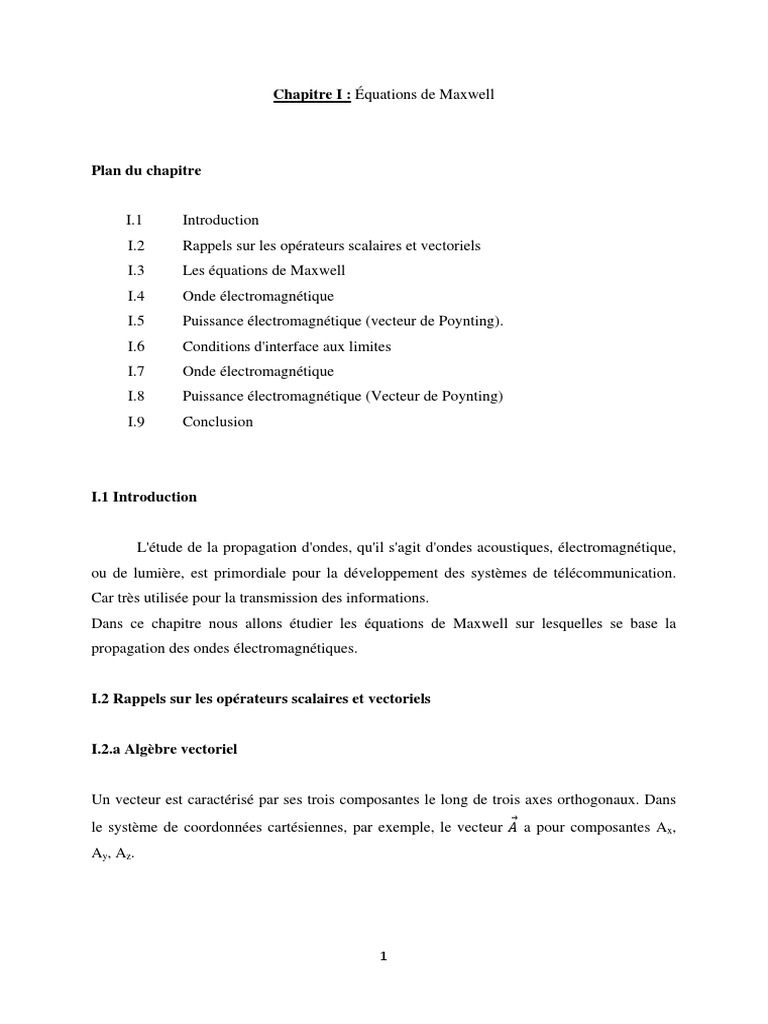 Introduction aux Équations de Maxwell | PDF | Équations de Maxwell ...