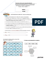 Examen de 4 Grado Matematicas