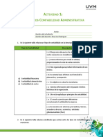 A 1: E C A: Ctividad Jercicios Ontabilidad Dministrativa