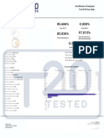 Certificado de Análisis de Resina Con 97.8% de Cannabinoides