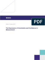 M3003 The Expression of Uncertainty and Confidence in Measurement
