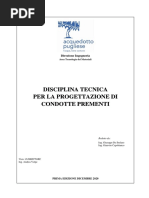 Disciplina tecnica per la progettazione di condotte prementi