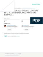 EVALUACIÓN COMPARATIVA DE LA CAPACIDAD DE CARGA EN CIMENTACIONES PROFUNDAS. FÓRMULAS ANALÍTICAS Y ENSAYOS DE CARGA