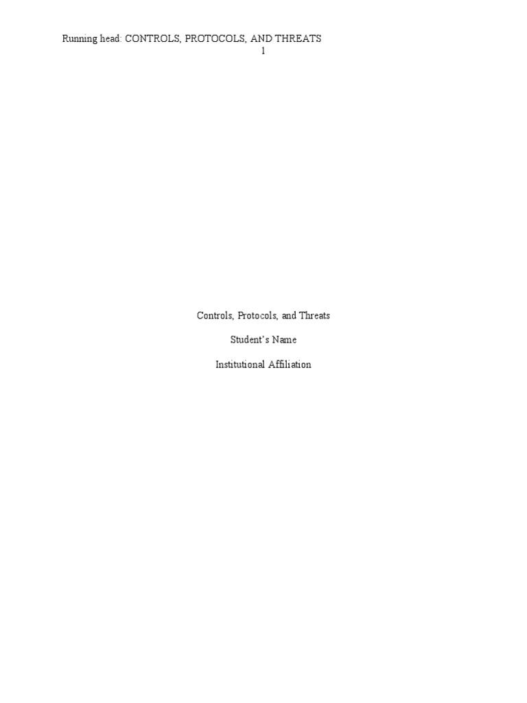 Cybersecurity Controls and Protocols Guide | PDF | Security | Computer ...