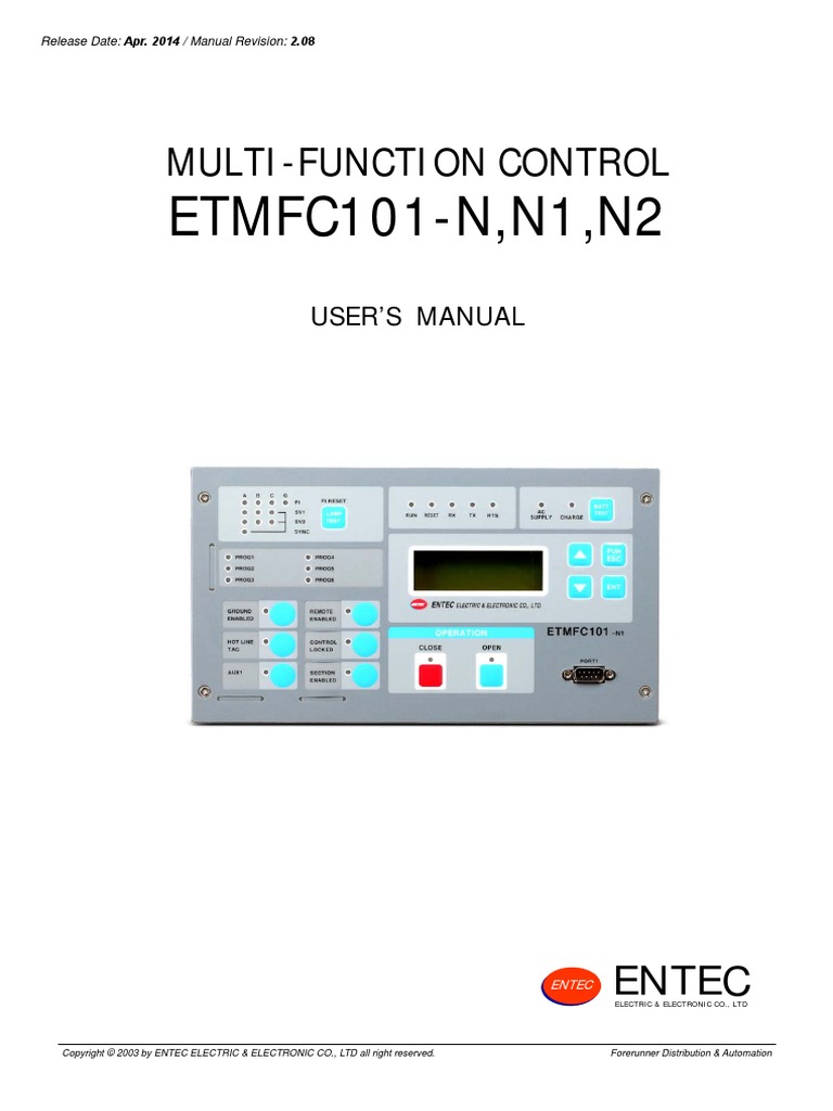 Anexo 13 - Manual Controlador ETMFC101-N, N1, N2-EnTEC | PDF | Digital ...
