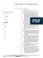 Cumulative Skills Units 1-5 A Answer Key + Audio Script