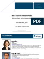 Research Shared Services:: A Case Study in Implementation