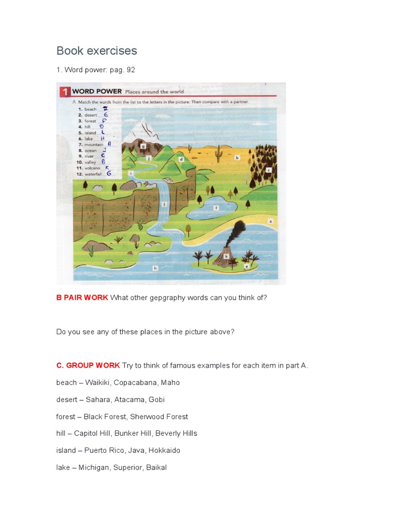 Book Exercises: B Pair Work | PDF | Social Science | Science & Mathematics