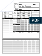 Hadowrun: Character Record Sheet