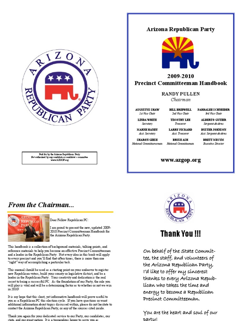 Arizona Republican Party Precinct Committeeman Manual PDF