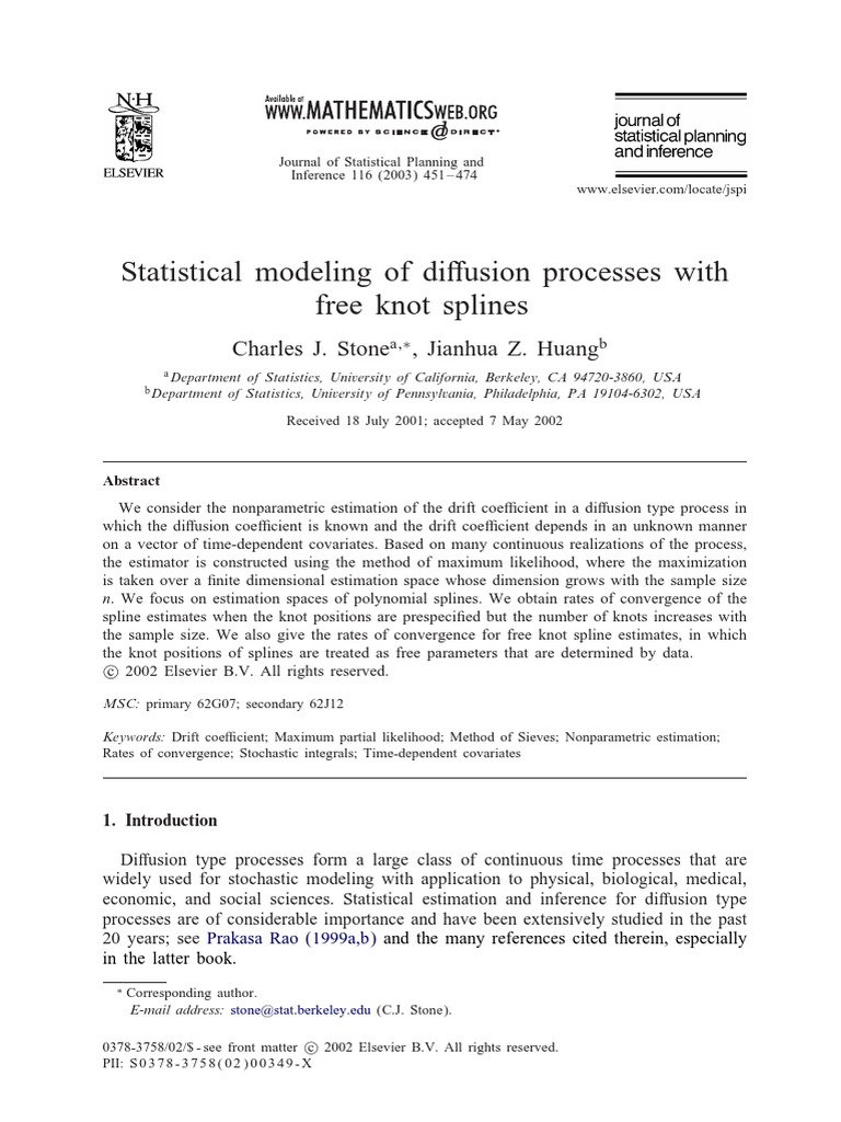 Nonparametric Drift Estimation in Diffusion Processes | PDF ...