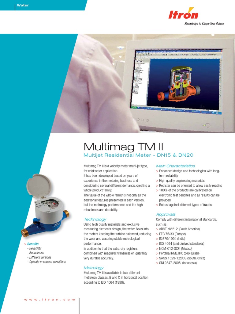 Water Meter Itron Multimag Katalog Itron | PDF | Technology & Engineering