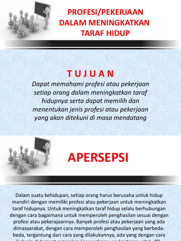 Profesi Profesi Pekerjaan Meningkatkan Taraf Hidup Pdf