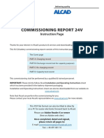 Commissioning Report 24V: Instruction Page