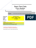 Basic Plant Data Pyro Section: Purpose