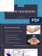Elbow Disorders: By: Yosra Mohammed Hussien (OPT)