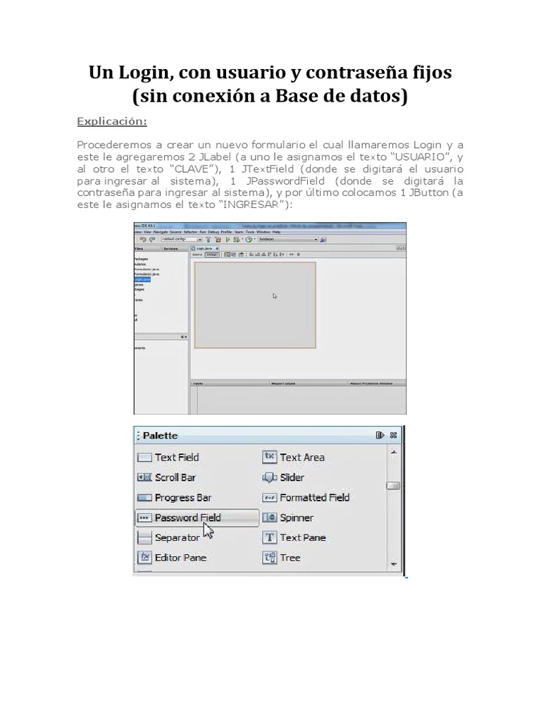 Login en Java sin Base de Datos | PDF | Java (lenguaje de programación ...