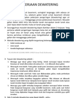 5-Pekerjaan Dewatering: - Debit Rembesan Air - Jenis Tanah - Kondisi Lingkungan Sekitarnya