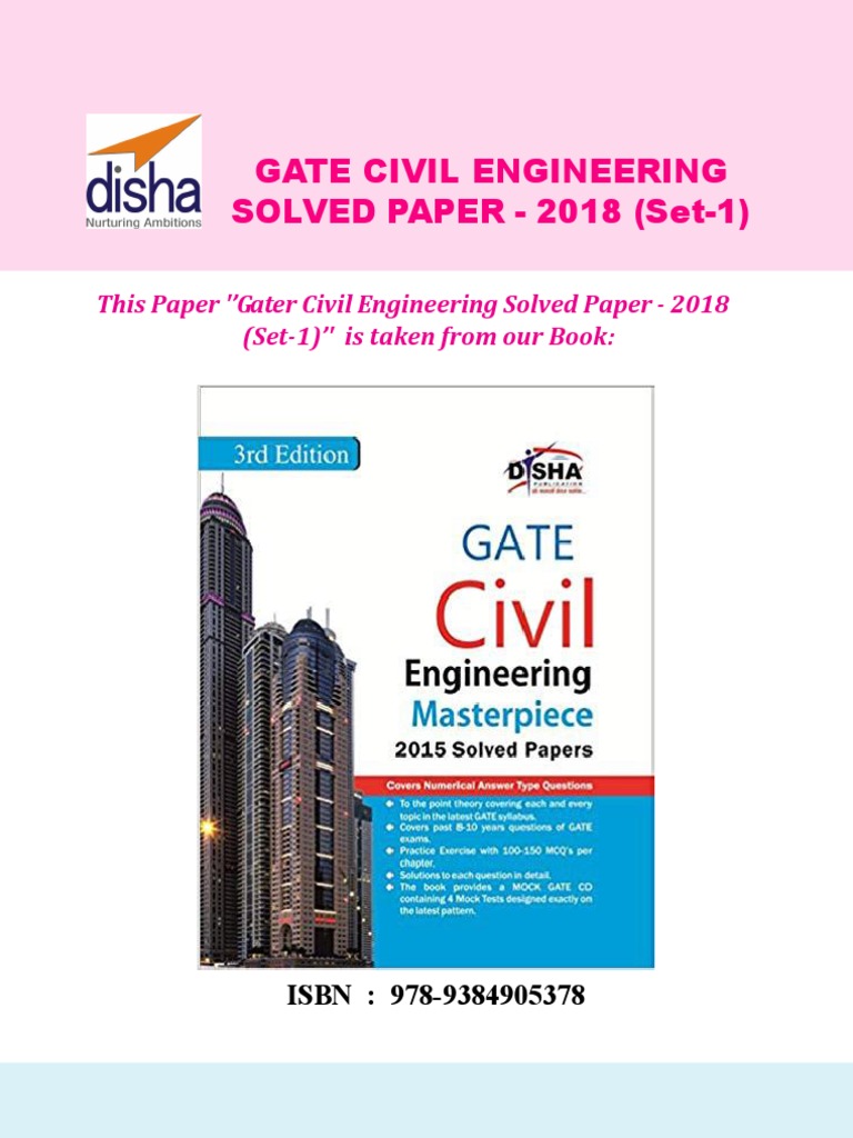 GATE Civil Engineering Solved Paper 2018 | PDF | Stress (Mechanics ...