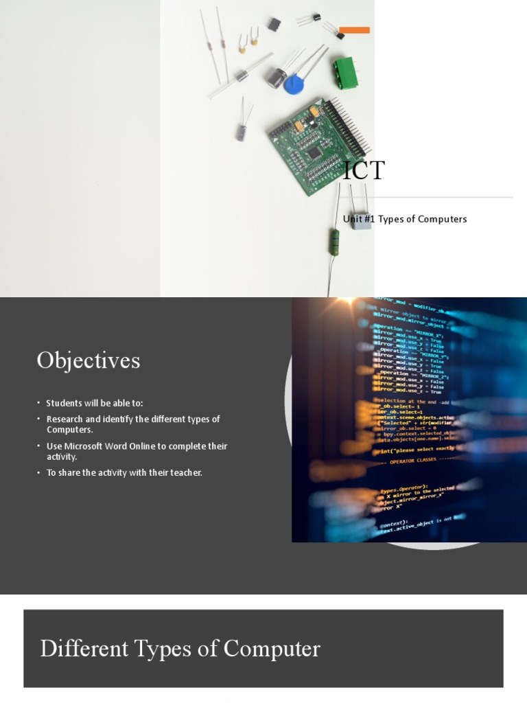 Types of Computers for Class 8 | PDF