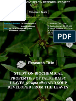 Study biochemical properties Eclipta alba leaves soup