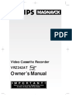 Owner's Manual: Video Cassette Recorder VRZ242AT