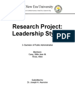 Leadership Styles Research Project