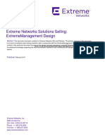 Extreme Networks Solutions Selling: Extrememanagement Design