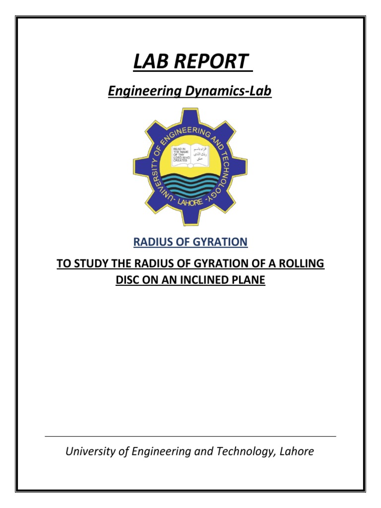 Lab Report Radius of Gyration | PDF | Rotation Around A Fixed Axis ...