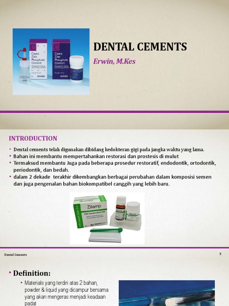 Dental Cements untuk Profesional Gigi | PDF